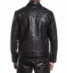 Куртка кожа Affliction муж. QUILTED CROSS