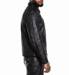 Куртка кожа Affliction муж. QUILTED CROSS