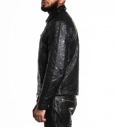 Куртка кожа Affliction муж. QUILTED CROSS