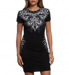 Платье жен. Affliction SKELETON