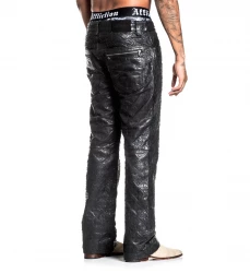 Брюки кожа Affliction BLAKE QUILTED CROSS