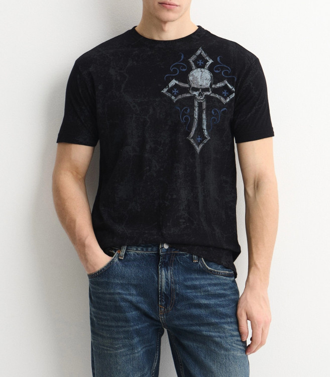 Футболка муж. Xtreme Couture STONE WARRIOR BLACK