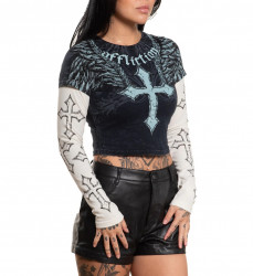 Лонгслив жен. Affliction CRISS CROSS 2FER