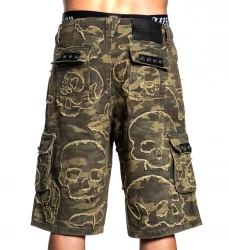 Шорты муж. Affliction WIDE LEG SKULL CAMO