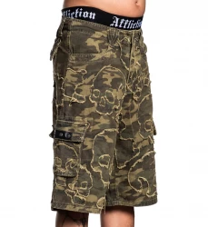Шорты муж. Affliction WIDE LEG SKULL CAMO