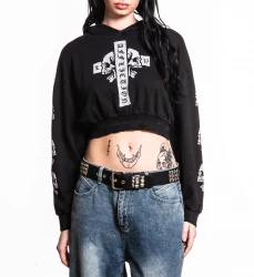 Толстовка жен. Affliction FREE MIND CROP
